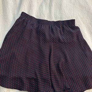 Banana Republic Navy and Red Skater Skirt